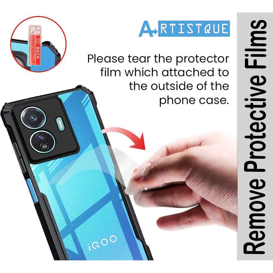 Artistque Case For Iqoo Z6 Lite 5g Back Cover - Transparent Shockproof Tpu Cover