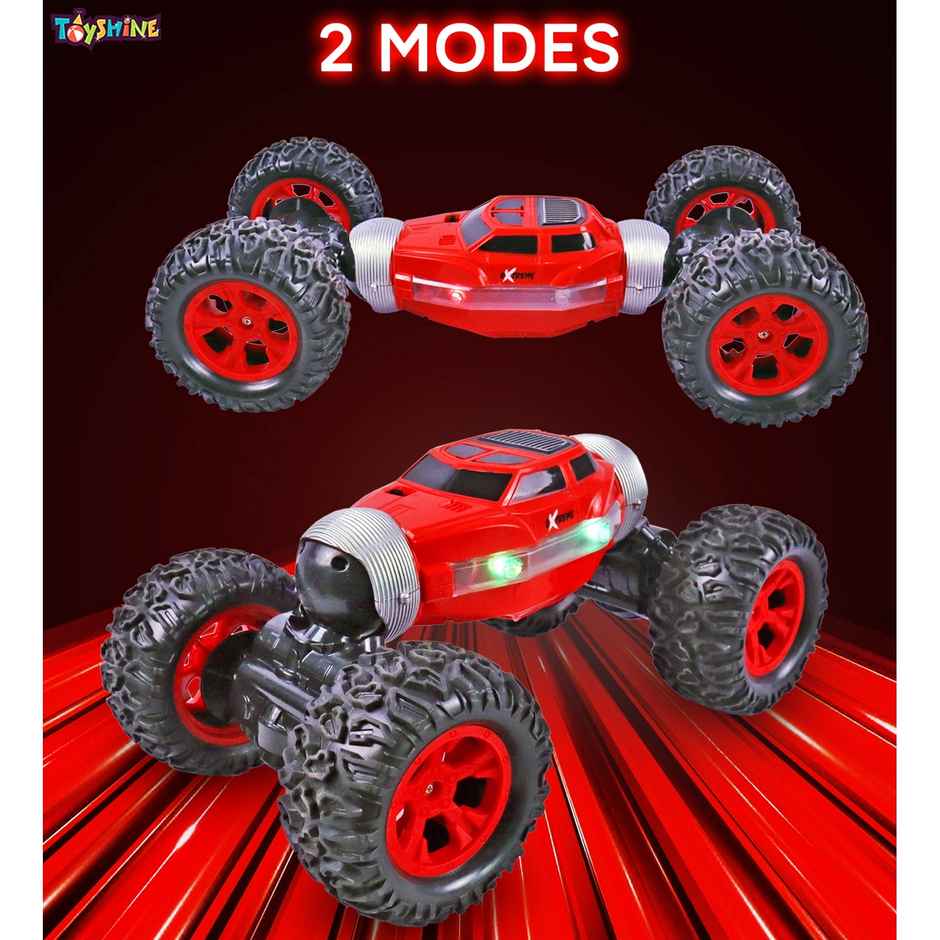 Toyshine 1:16 Scale Rc Double-Sided Rotating Car With Vacuum Tires and Rechargeable | Red