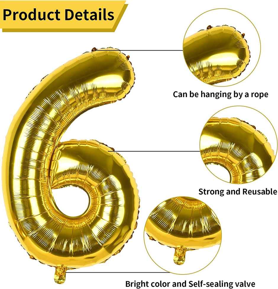 Foil Balloon Number 6 | Let's Vybe