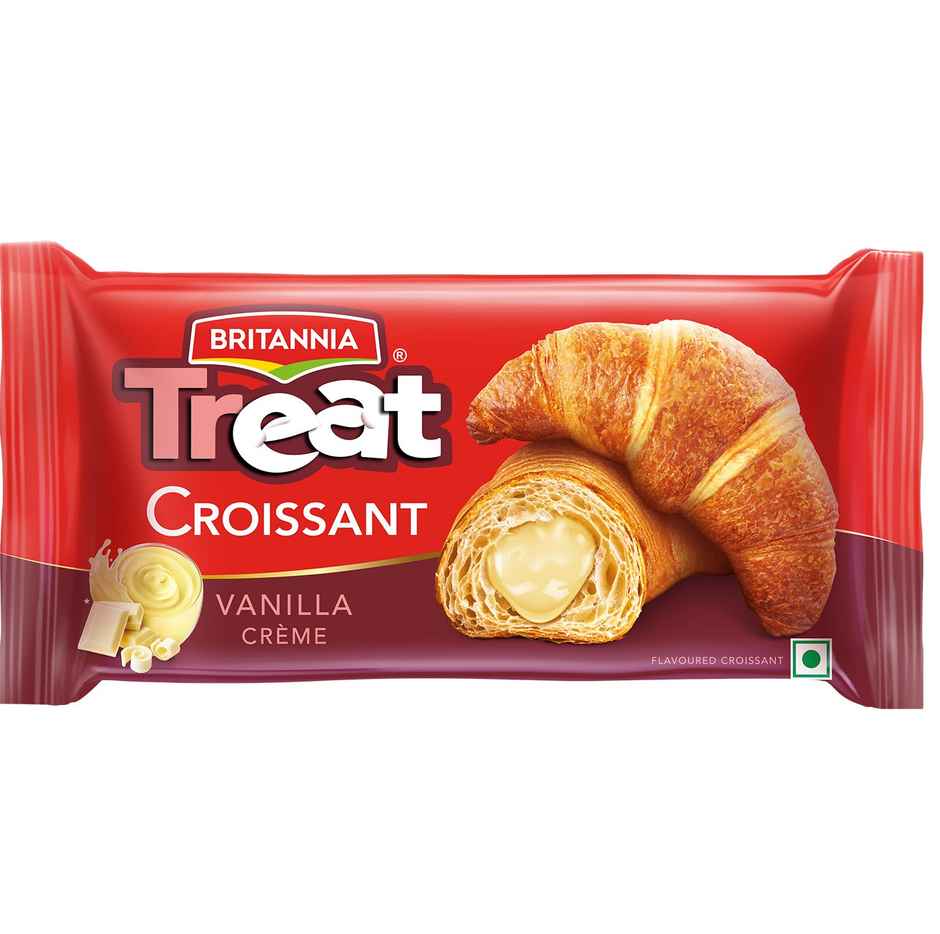 Britannia Treat Croissant | with Vanilla Creme Filling 100% Veg