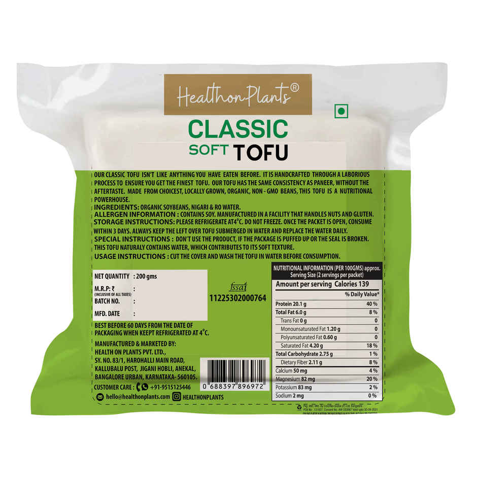 Health On Plants Classic Tofu