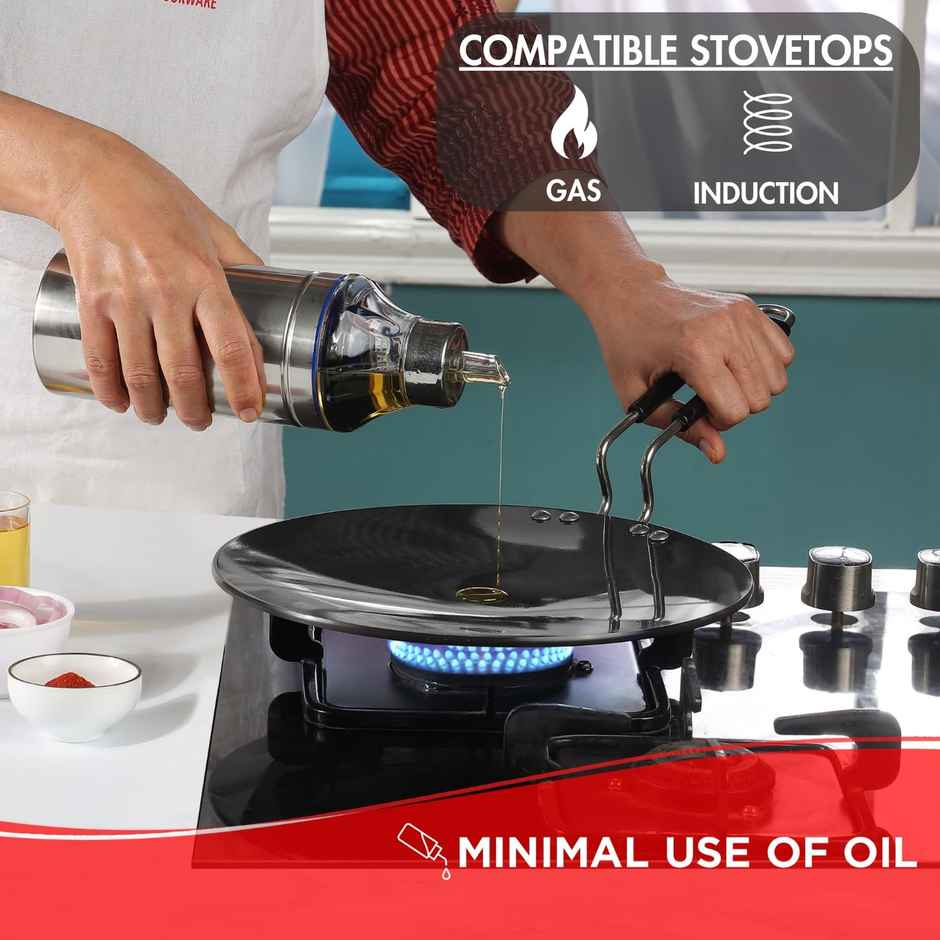 Vinod Zest Non-Stick Flat Multi Tawa - 28 cm