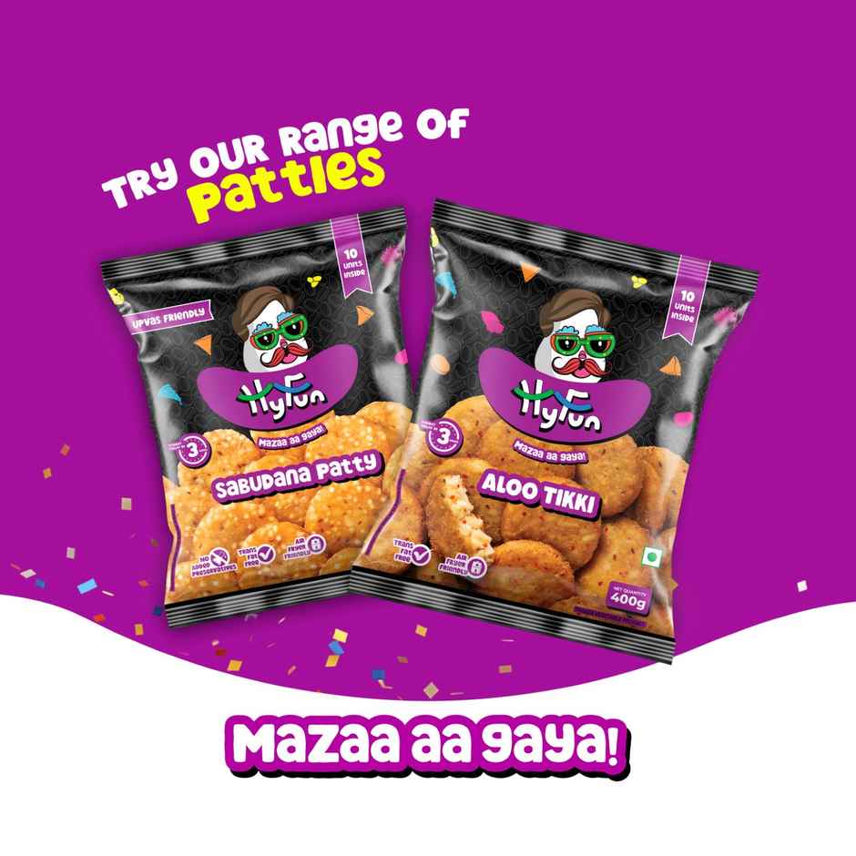 HyFun Veg Burger Patty, Quick & Easy | Frozen