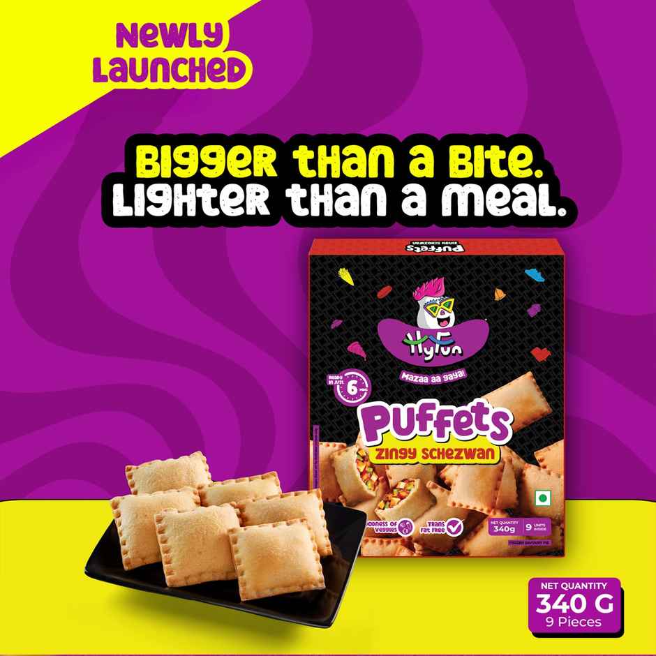 HyFun Puffets Zingy Schezwan, Spicy Puff | Frozen