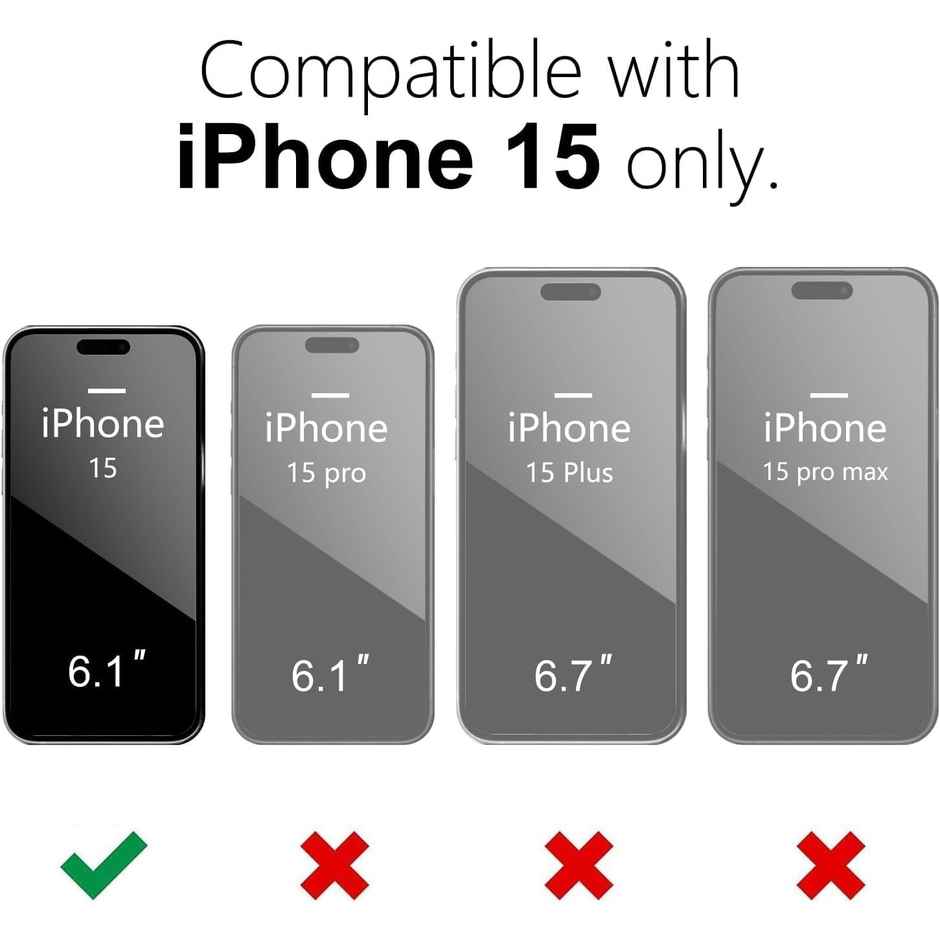 ExpressB For iPhone 15 Case Thin Anti-Scratch Matte For Magsafe Shockproof Protection - Black