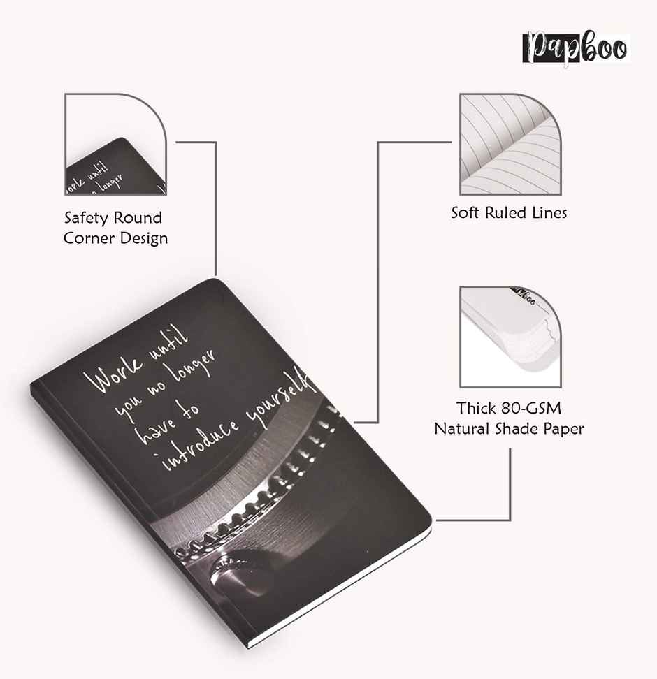 Papboo Ruled Soft Bound Notebook Matte Finished Cover, 120 Pages, 80 Gsm - Workuntill