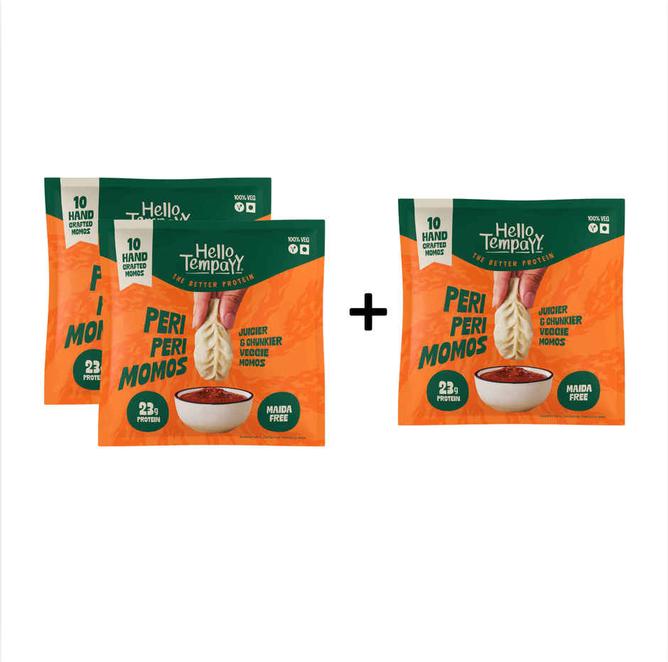 Hello Tempayy Peri Peri High Protein Veg Momos  Combo