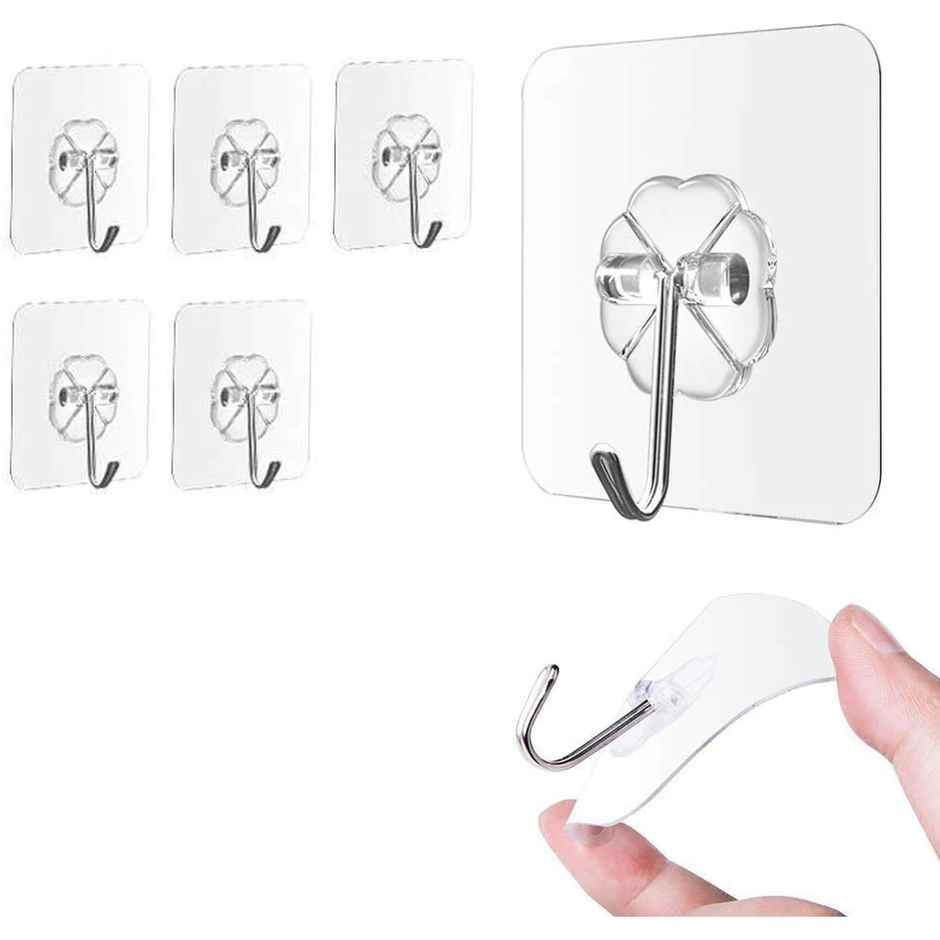 Daluci Strong Adhesive Hook For Home-Office and Kitchen Use | Pack Of 5