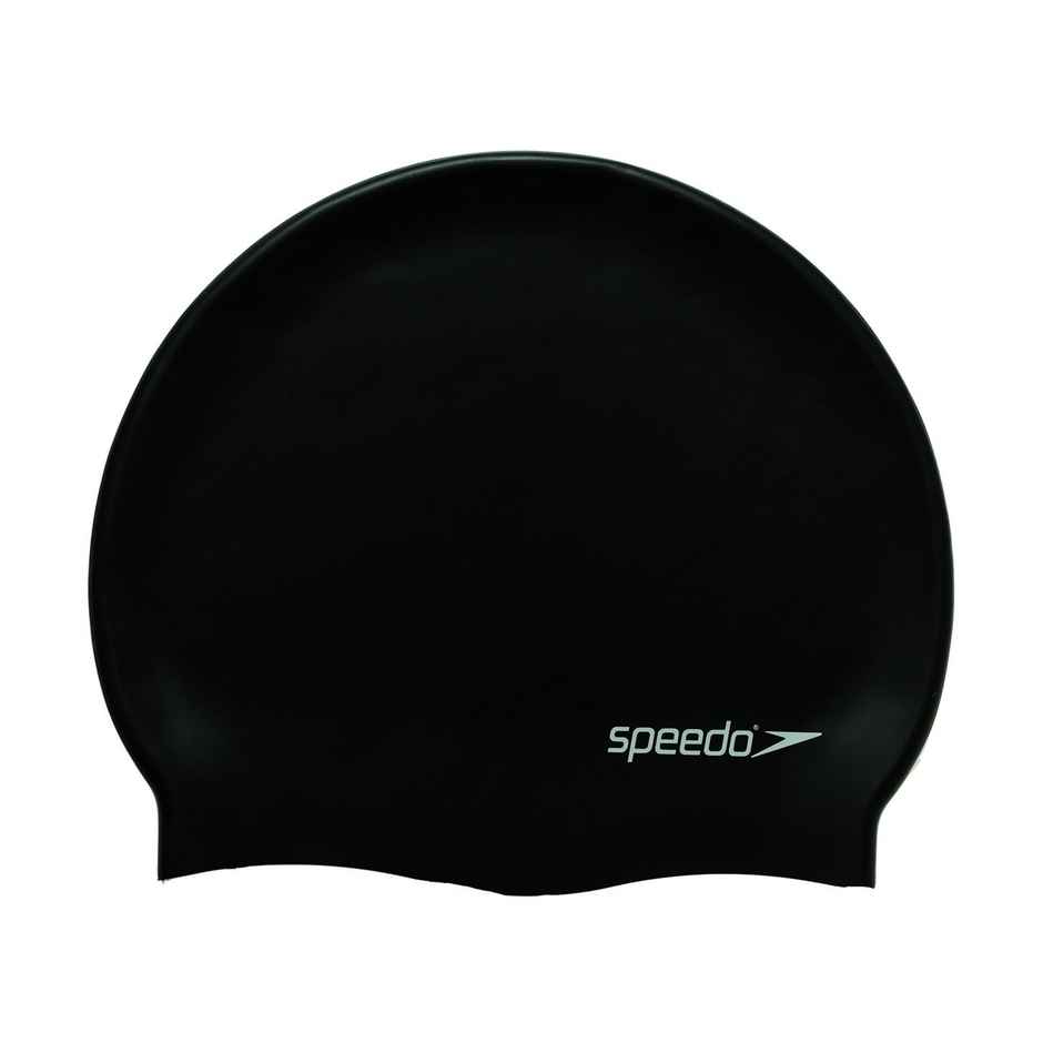 Speedo Unisex Flat Silicone Swim Cap | Black - Free Size