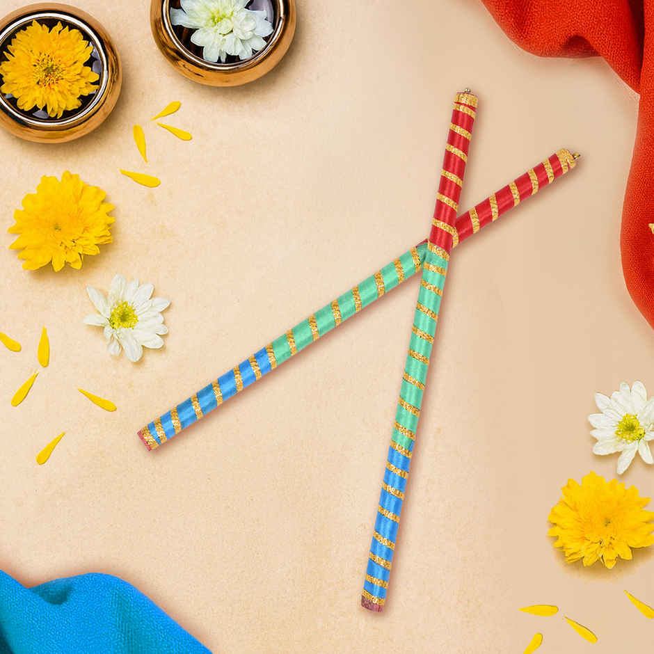 Dandiya | Multicolour - One Pair | Satvik Combo