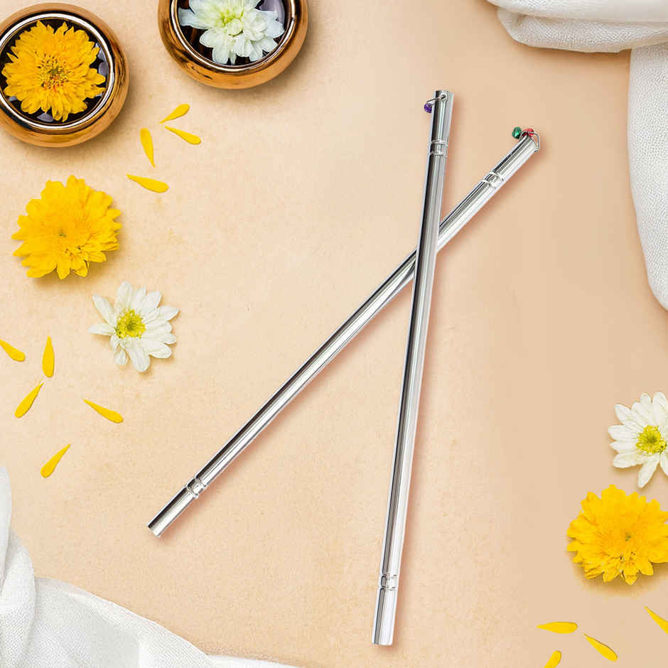 Classic Plain Steel Dandiya Sticks | Mangal Bhawan