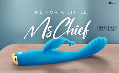 Mschief Crescendo Dual Spot 10 Frequencies And 5 Speeds|Bent Angle| Waterproof | Massager