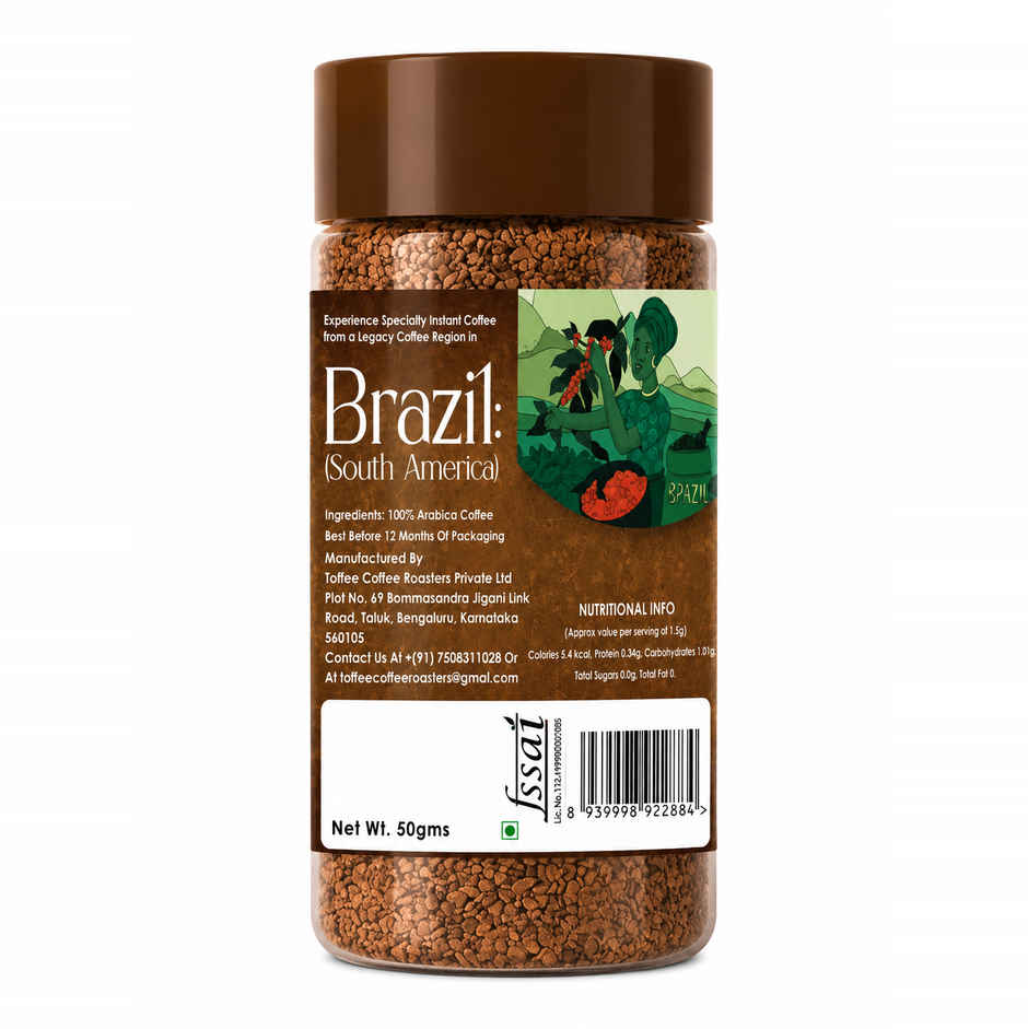 Toffee Brazil Speciality Coffee Roasters Organic Instant Coffee