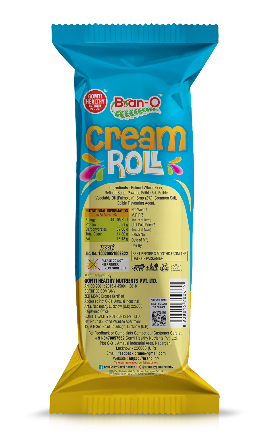 Brano Eggless Cream Rolls Combo
