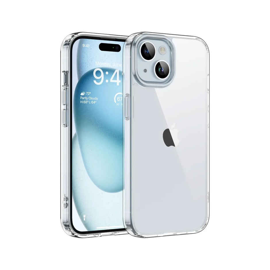 ExpressB For iPhone 15 Case Cover Anti-Scratch Camera Protect Cover Pc+Tpu Transparent - Clear
