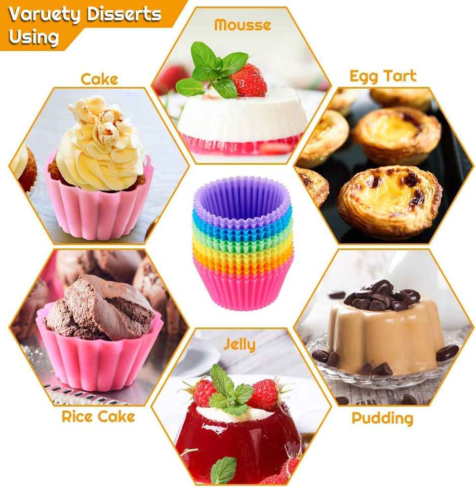 Soham Housewares Muffin Silicone Mould | Multicolour