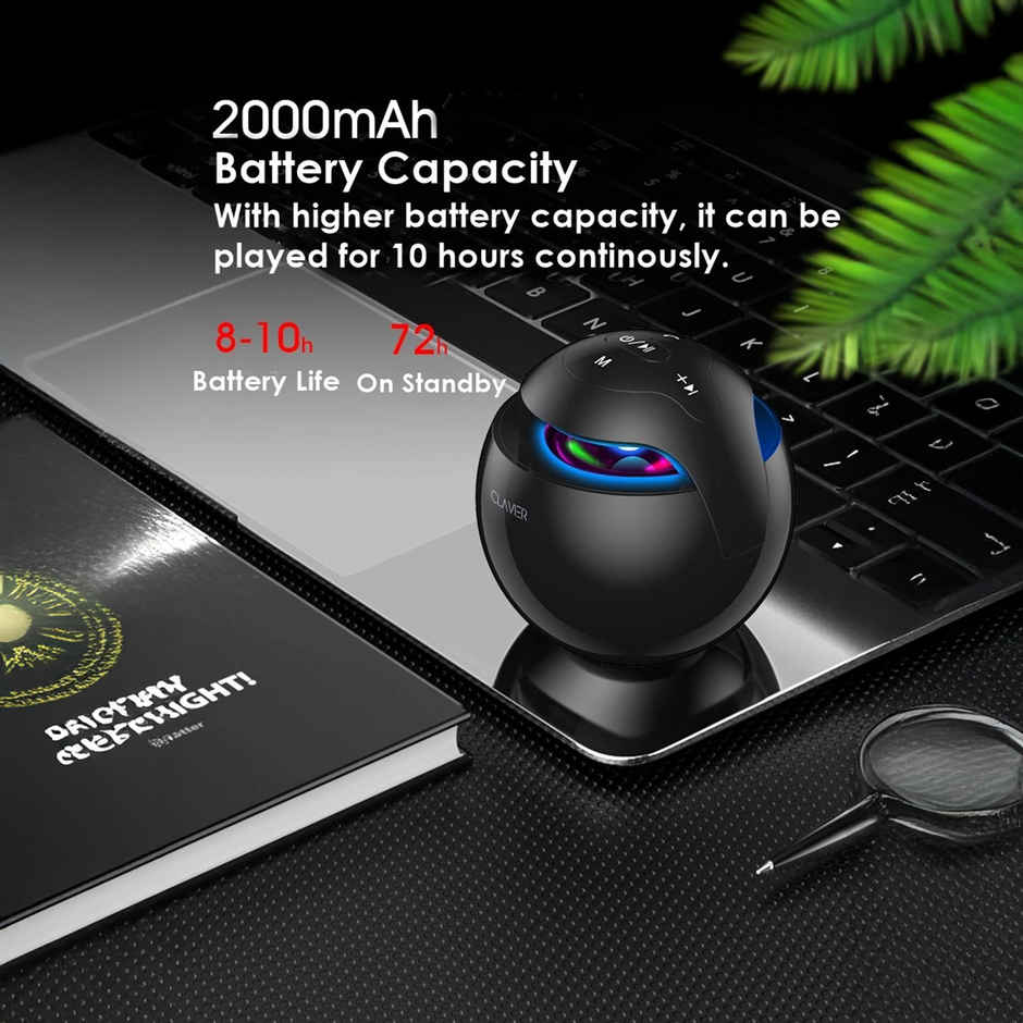 Sounce Clavier Fusion Bluetooth Speaker | HD Sound | LED Light | Built-in Mic | Black