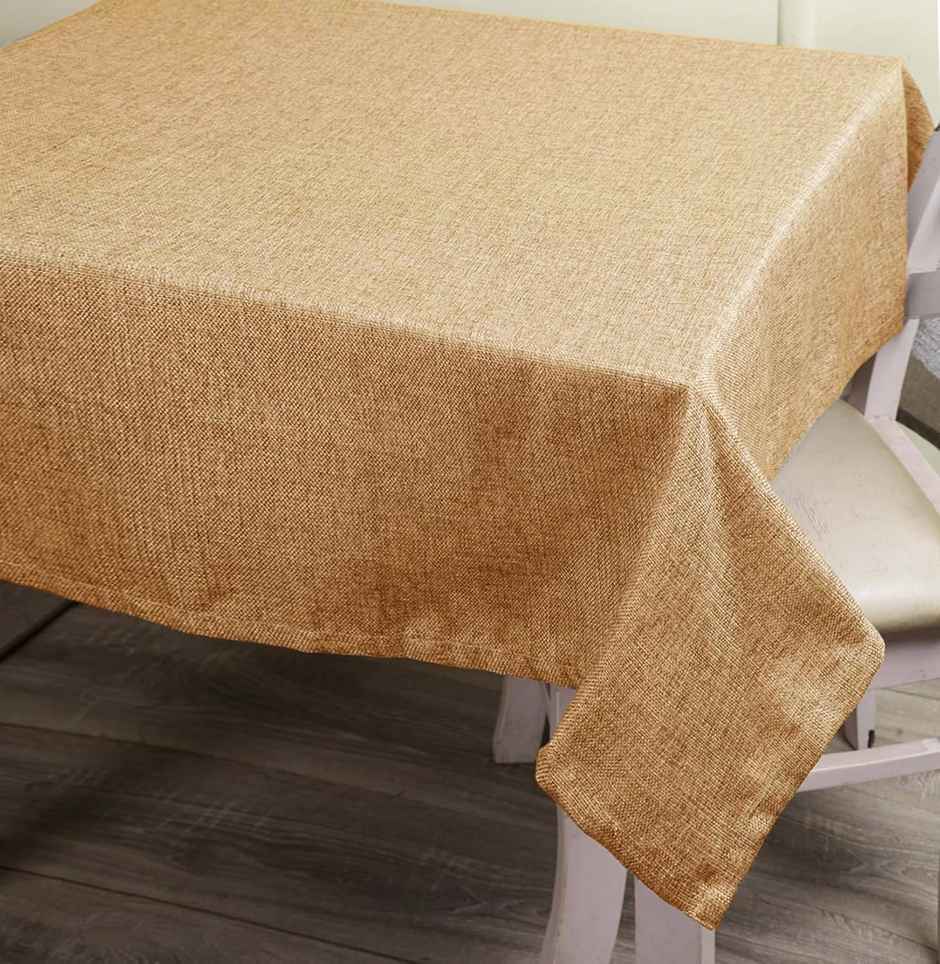Lushomes Jute Dining Table Cover - 6 Seater | Beige | 50 x 75 inch | 4 x 6 ft