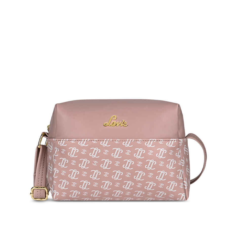Lavie Women's Mono Ll Senna Box Crossbody Sling Bag | Ladies Purse Handbag | Pink