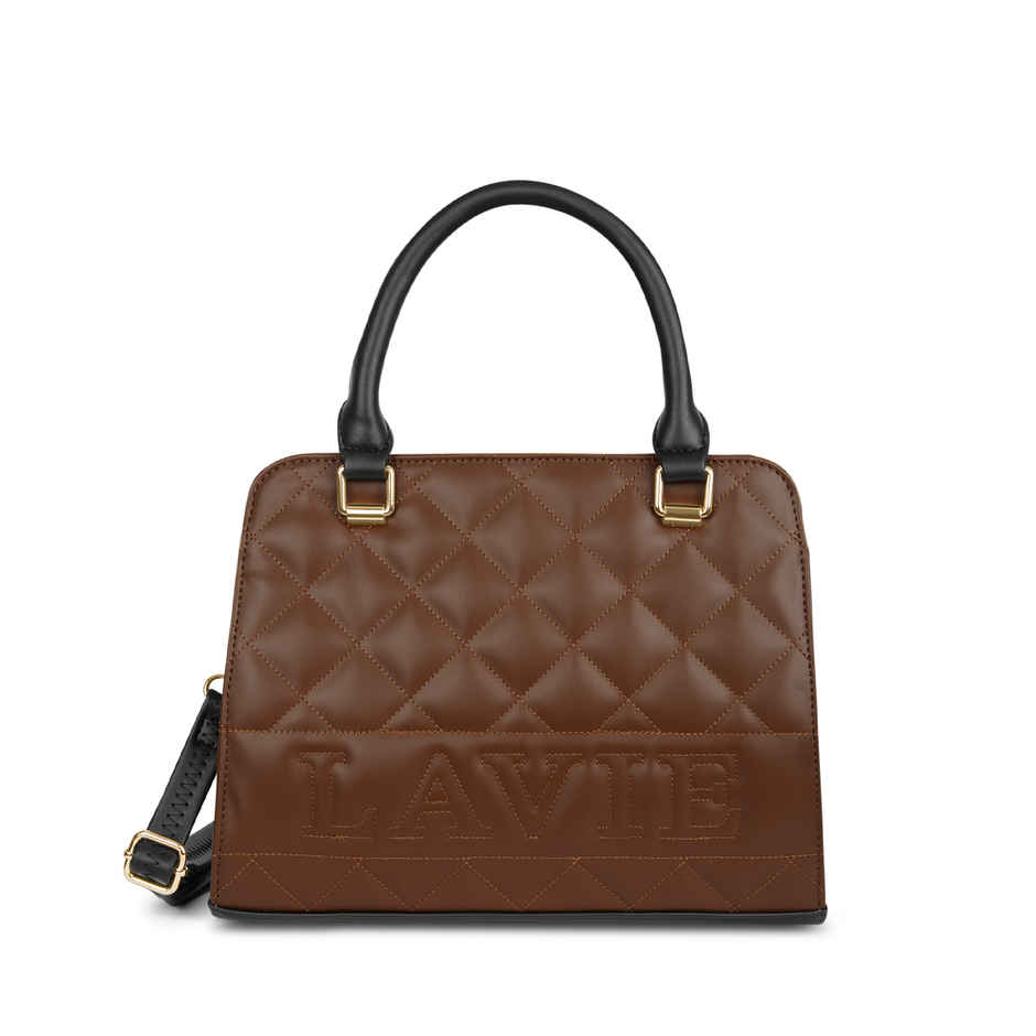 Lavie Womens Quilt Joanna Small Satchel Handbag D Tan