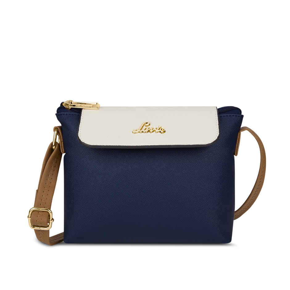 Lavie Women's Colourblock Rove Flap Crossbody Sling Bag | Ladies Purse Handbag | Navy Blue