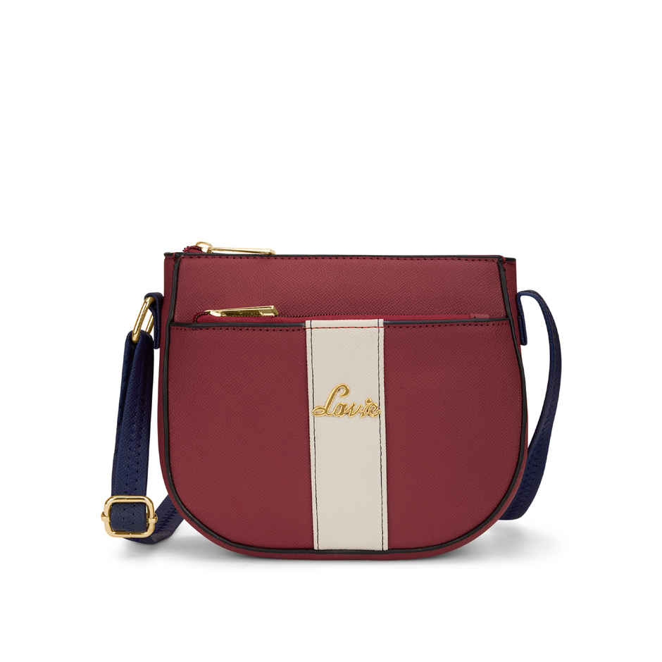 Lavie Women's Colourblock Spade Crossbody Sling Bag | Ladies Purse Handbag | Red