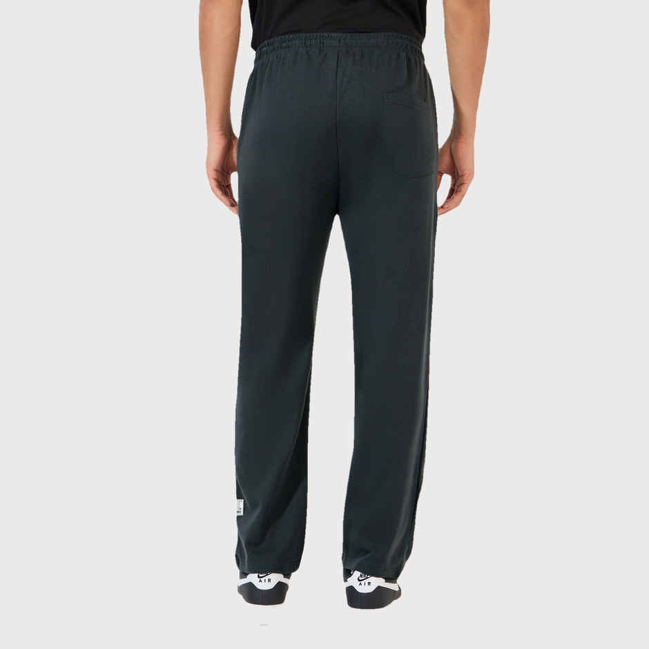 Styli Men's Oversized Interlock Joggers with Badge Detail and Contrast Drawcord | Charcoal - XXL