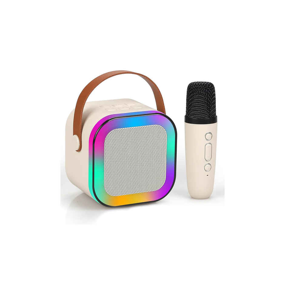 Wembley Mini Portable Bluetooth Karaoke Speaker With Wireless Microphone And Dynamic Lights