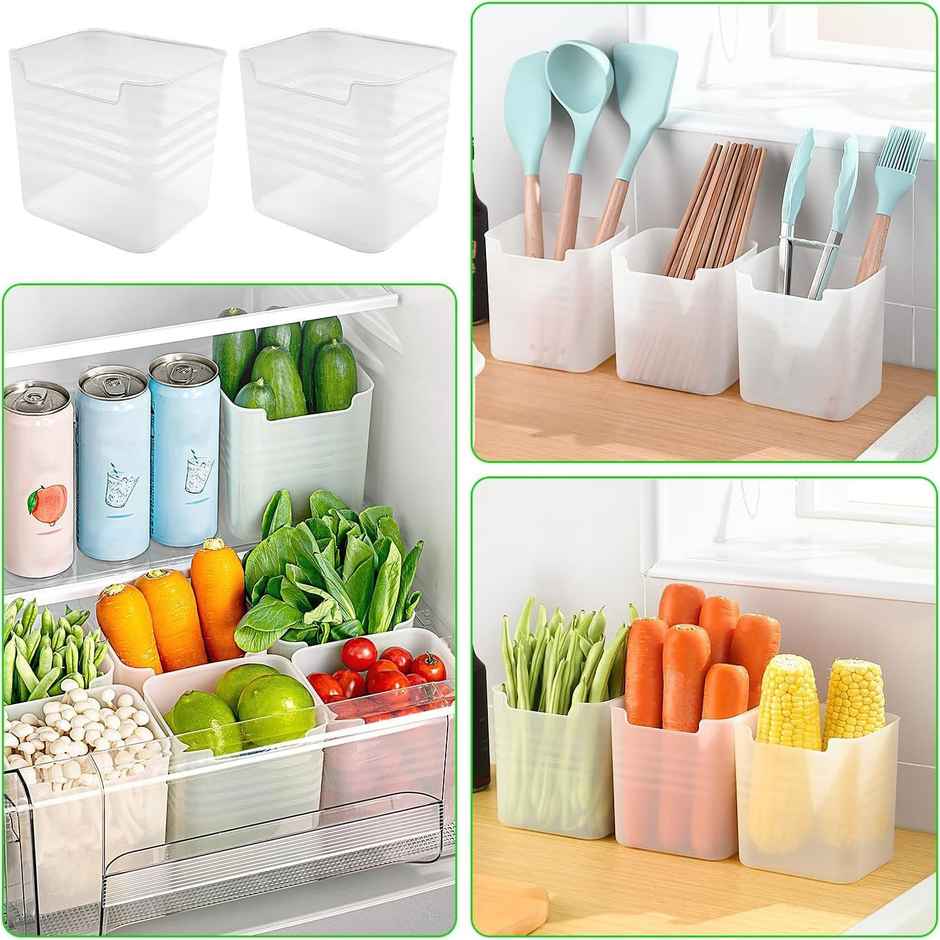 Daluci Fridge Organizer Storage Containers For Fruits | Vegetables and Storage | Transparent