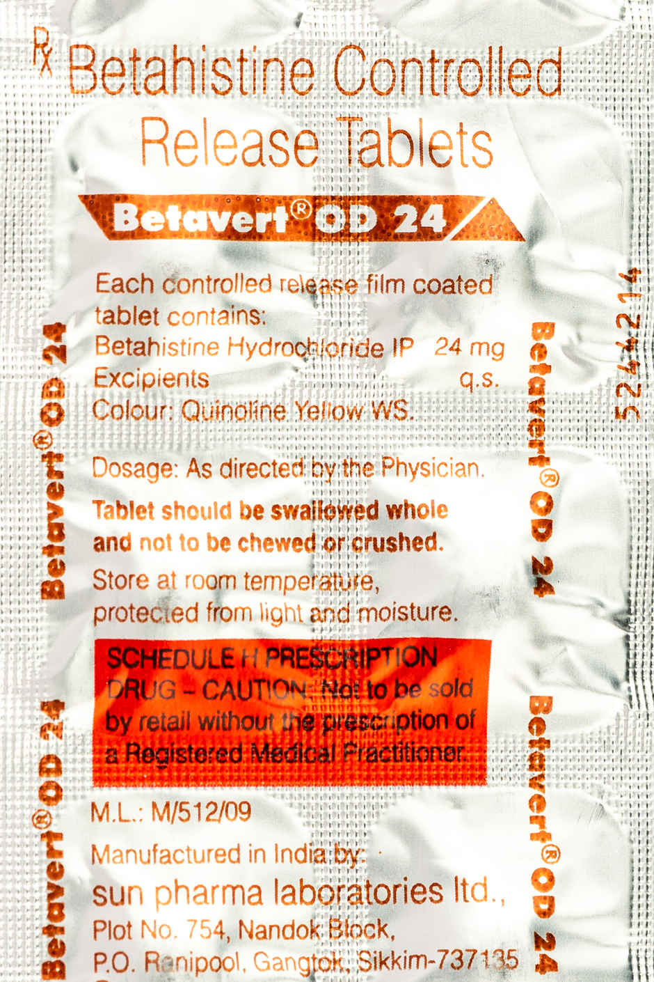 Betavert OD 24 Tablet CR