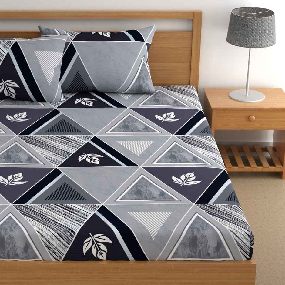 CG HOMES Double Bedsheet With Two Pillow Covers | Design Db1329