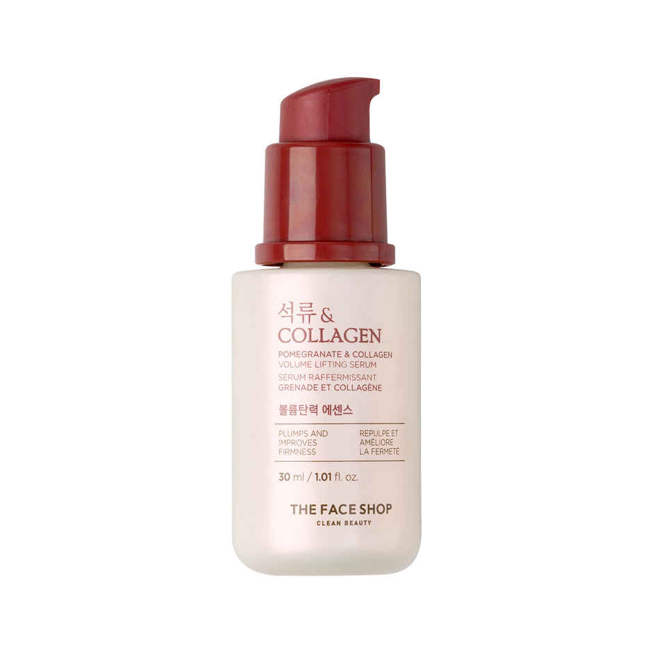 The Face Shop Pomegranate And Collagen Serum, With Hyaluronic Acid, For Skin Firming