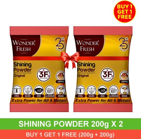 Wonder Fresh Shining Powder For Copper, Brass, Aluminium, Iron, Silver & Steel