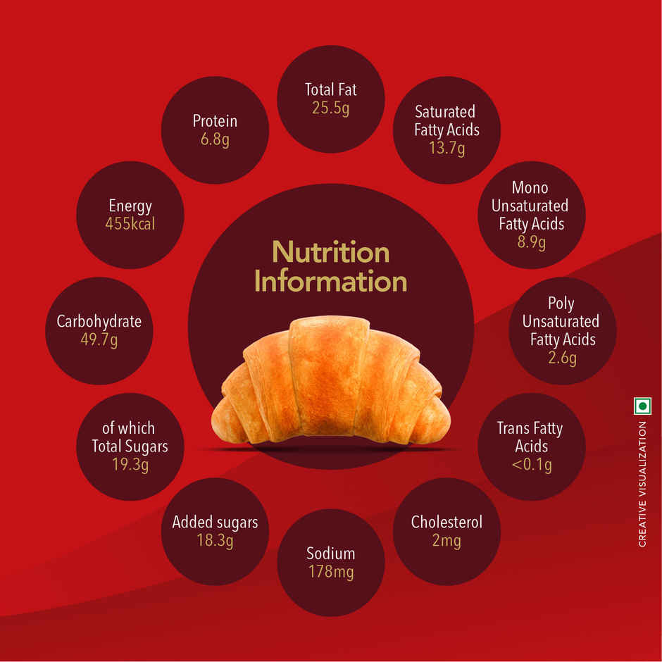 Britannia Treat Croissant | with Vanilla Creme Filling Veg