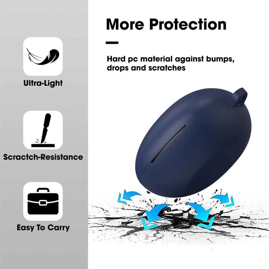 Sounce Portable Silicone Case Cover Scratch-Resistant for Boult Maverick | Water Resistant - Blue