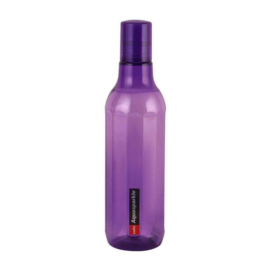 Cello Plastic Aqua Sparkle Water Bottle, 100% Food Grade, Leak Proof and Break Proof | Purple | 1 L