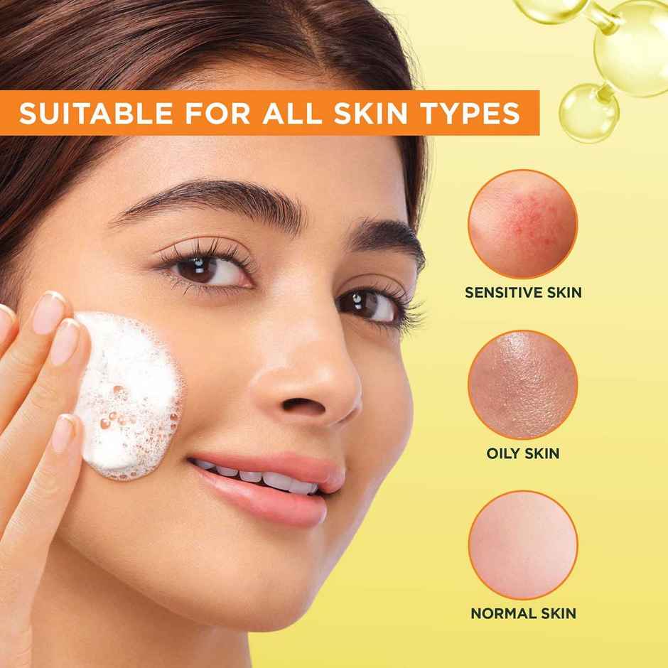 Garnier Bright Complete Serum Cleanser | Vit C Facewash for Visibly Brighter Skin in 1 Wash