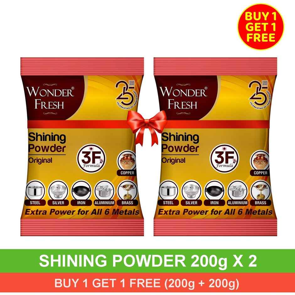Wonder Fresh Shining Powder For Copper, Brass, Aluminium, Iron, Silver & Steel