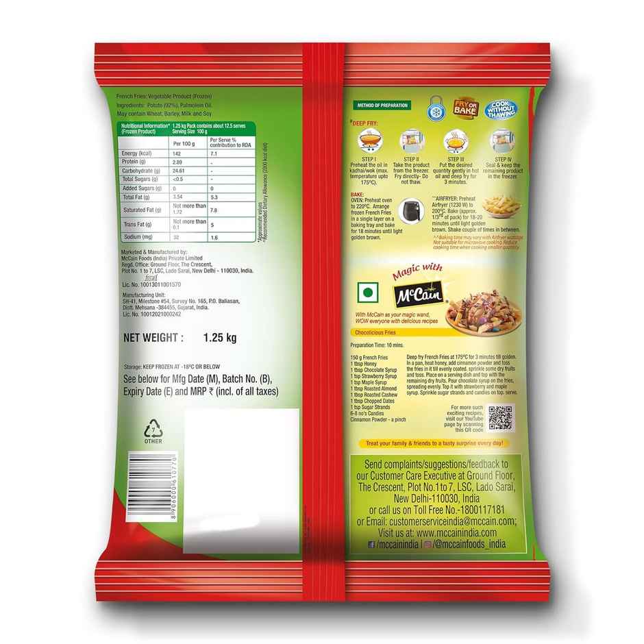 McCain French Fries | Crispy & Ready to Cook