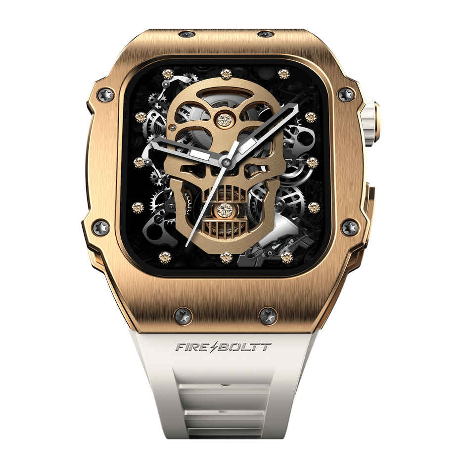 Fire-Boltt Ashphalt Smartwatch | 1.91" Display | BT Calling - Gold White