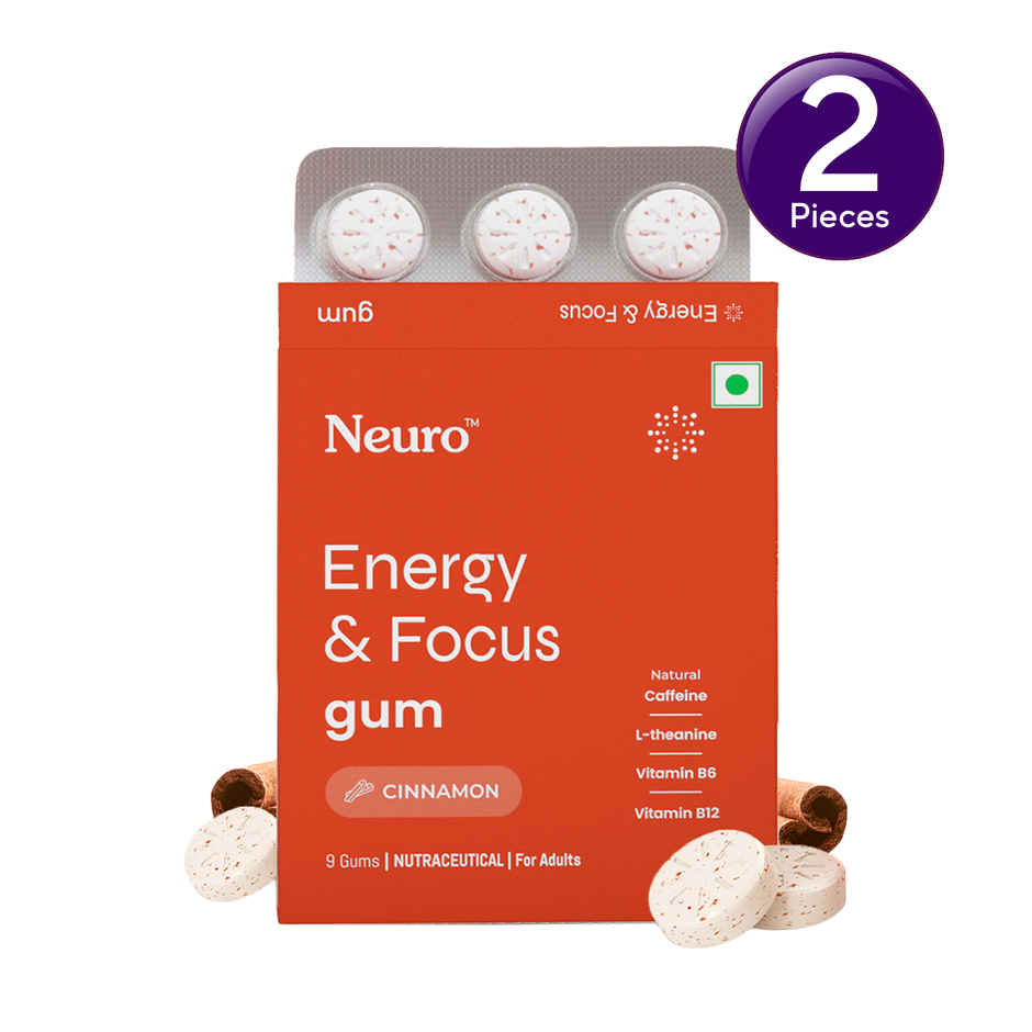 Neuro Energy and Focus Gums Blister Cinnamon Combo