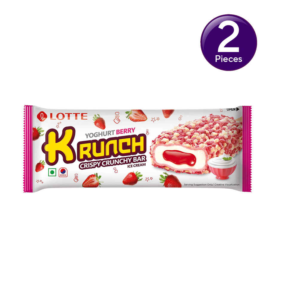 Lotte Krunch Yoghurt Berry Ice Cream Candy Combo