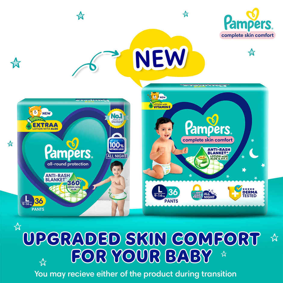 Pampers All Round Protection Baby Diapers | Pant Style | L | 36 pcs