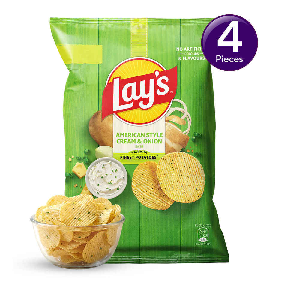 Lay's American Cream & Onion Potato Chips Combo  