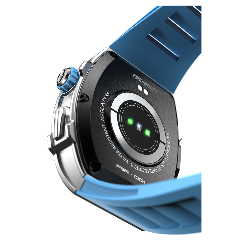 Fire-Boltt Ashphalt Smartwatch | 1.91" Display | BT Calling - Silver Blue
