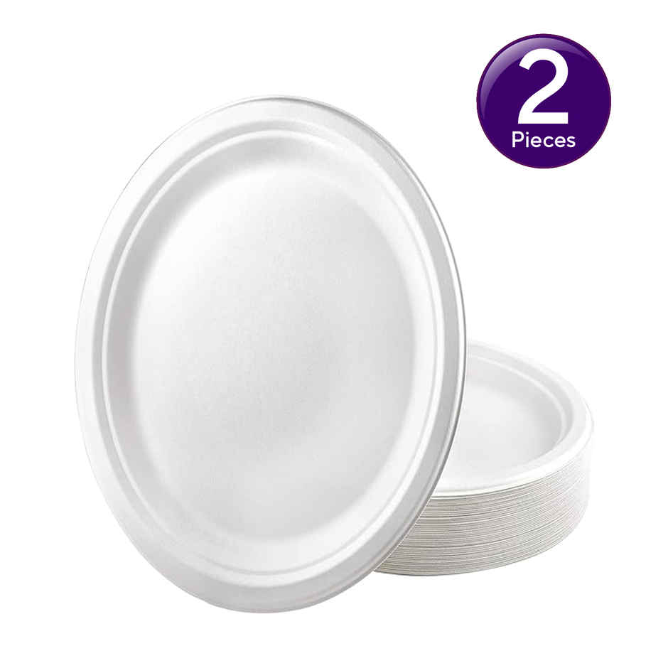 Round Disposable Flat Plate | 11 inch | Naturepac Combo