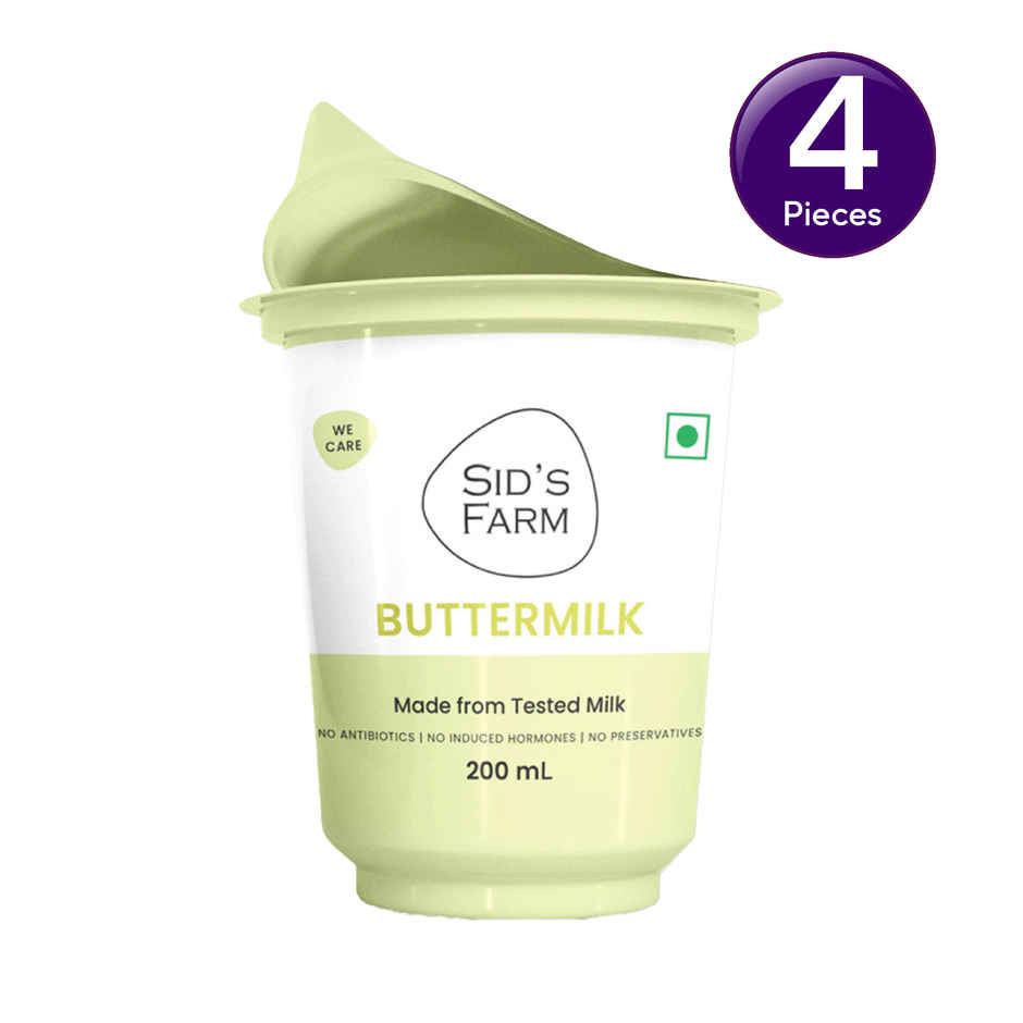 Sid's Farm Buttermilk - No Artificial Flavours Or Preservatives. Made From Tested Milk | Combo