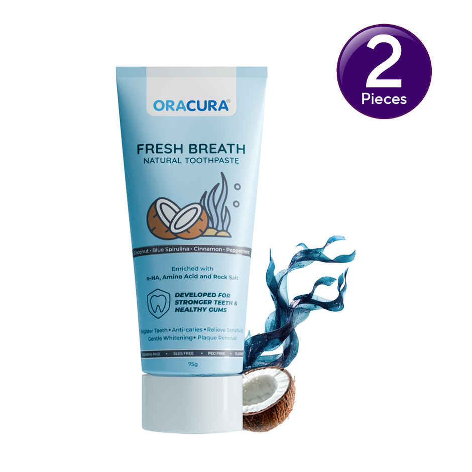 Oracura Fresh Breath Natural Toothpaste Coconut Combo