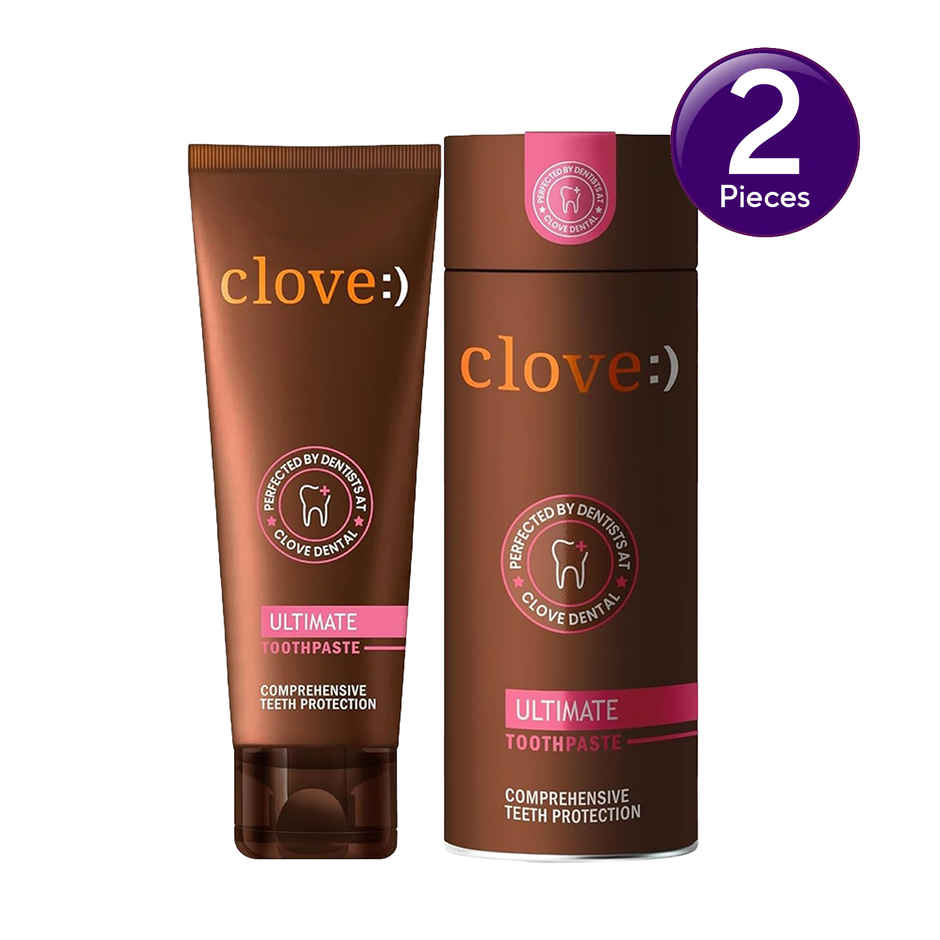 Clove Oral Care Ultimate Toothpaste | Active Freshness | Cavity Prevention | Teeth Whitening Combo
