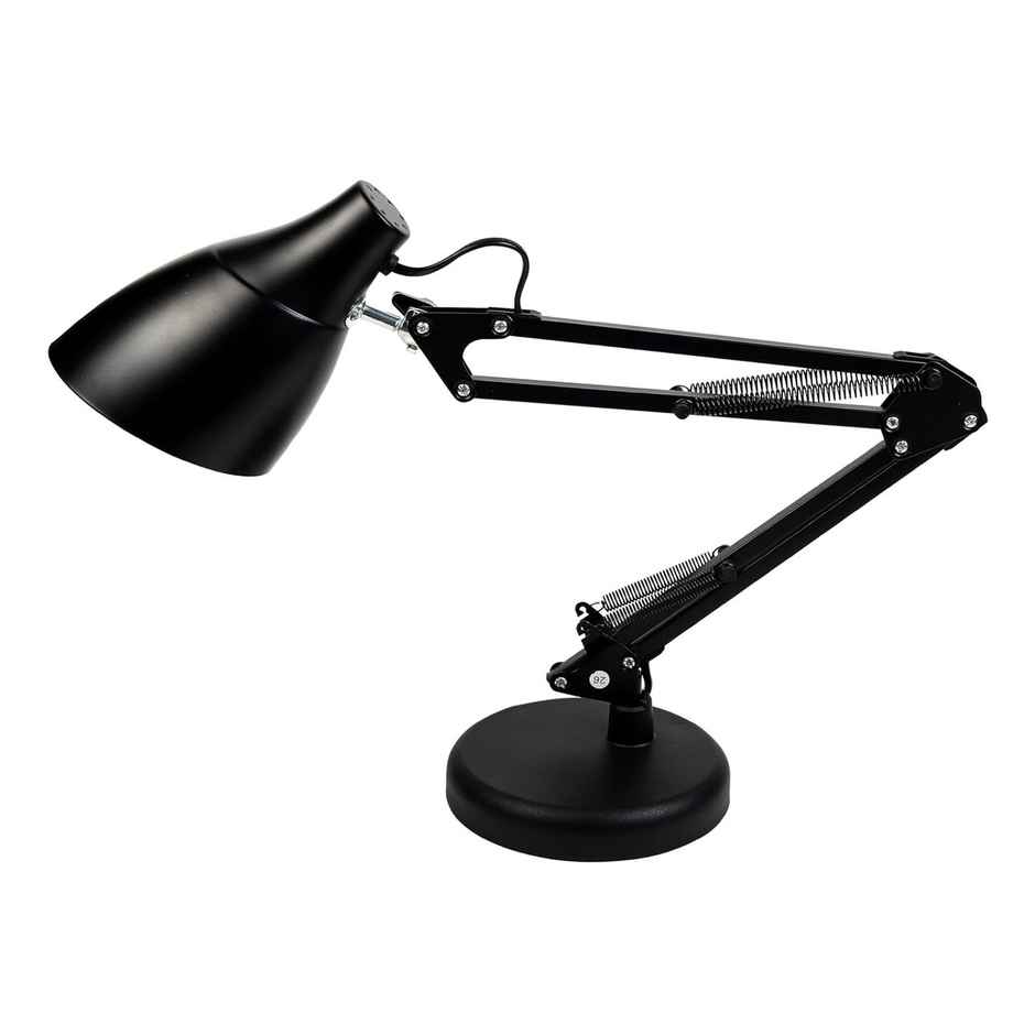 Lexton Black Table Desk Lamp for Studying & Reading | Bulb Not Included Pack-1 Plastic